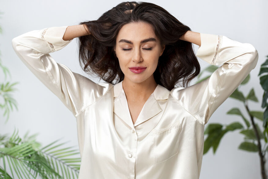 applying conditioner to hair ends for smooth and soft hair